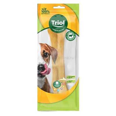 Кость жевательная, 20см (уп.1шт.), серия DENTAL, Triol