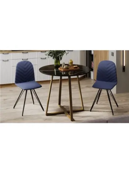 Стол кухонный обеденный круглый 90х90х75,7 см