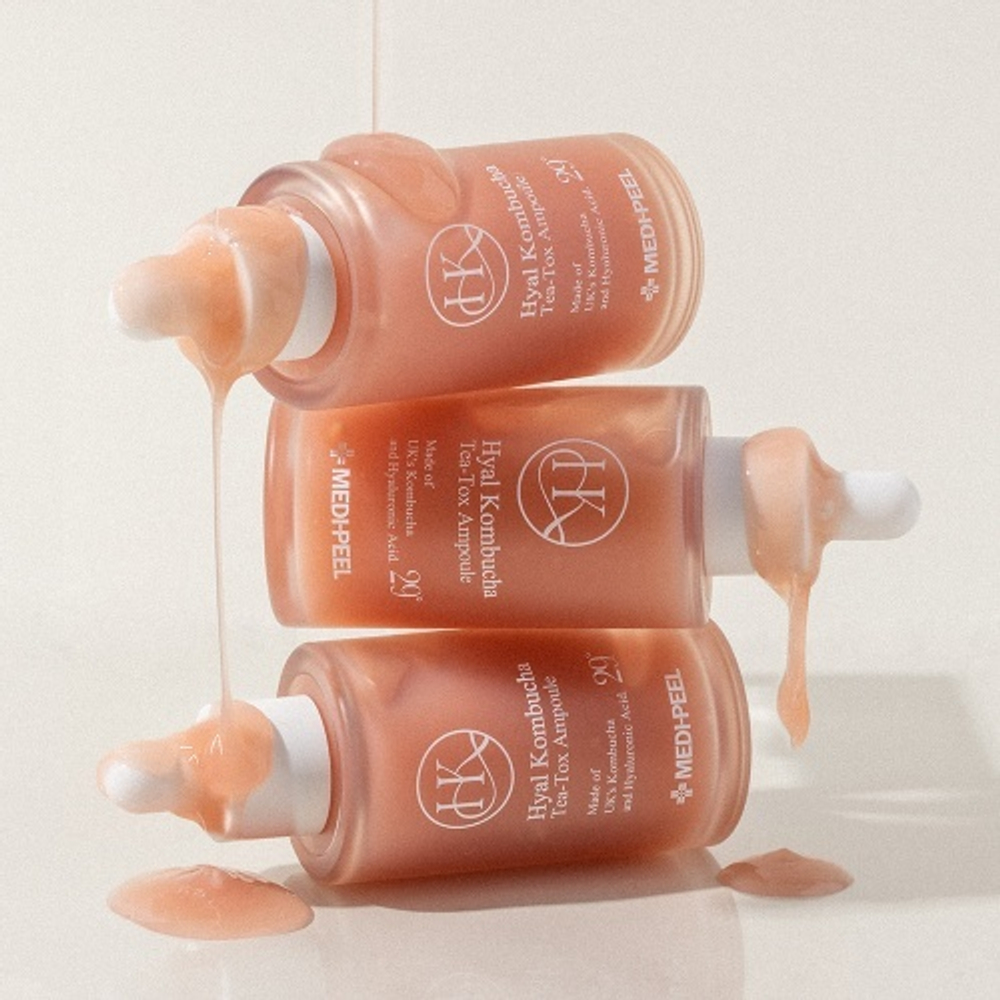Восстанавливающая ампула с 70% комбучи и церамидами Medi-Peel Hyal Kombucha Tea-Tox Ampoule
