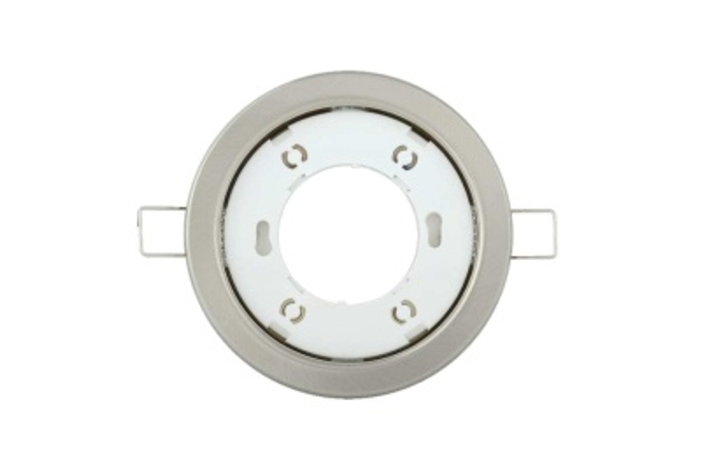 Светильник ИЭК метал встроенный хром матовый без лампы LUVB0-GX53-1-K27