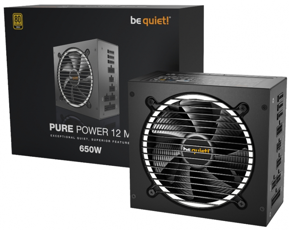 Блок питания be quiet! PURE POWER 12 M, 120 мм, 80 Plus Gold BN342 650W RTL