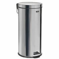 Ведро мусорное с педалью 30 литров "Classic", ЗЕРКАЛЬНОЕ, нержавеющая сталь, со съемным внутренним ведром, LAIMA