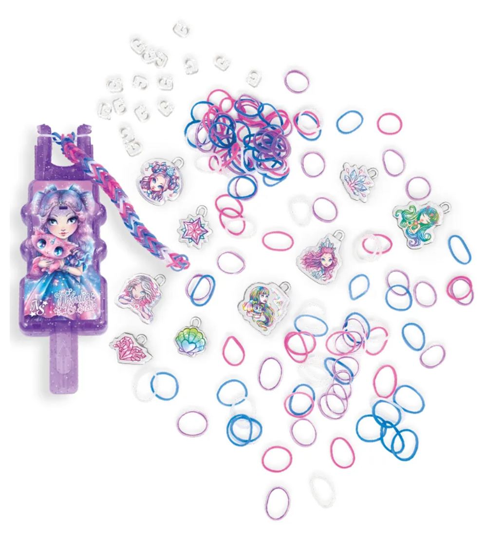 Детский игровой набор для творчества Плетение браслетов с подвесками, серия Space, марка Nebulous Stars