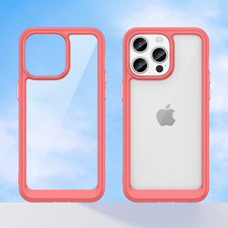 Чехол с усиленными боковыми рамками красного цвета для смартфона iPhone 15 Pro Max, мягкий отклик кнопок
