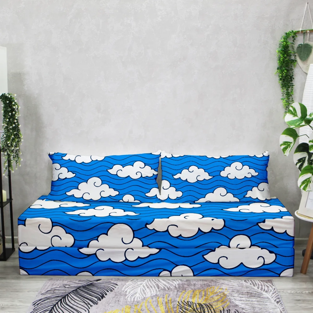Бескаркасный диван кровать раскладной "Облака"