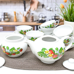 Чайный сервиз 14 предметов "Цветущая земляника" эконом