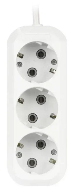 Удлинитель сетевой 3 розетки, 1,5 метра, 3500 Вт