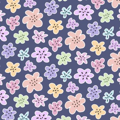 Buy fabric drawn small flowers