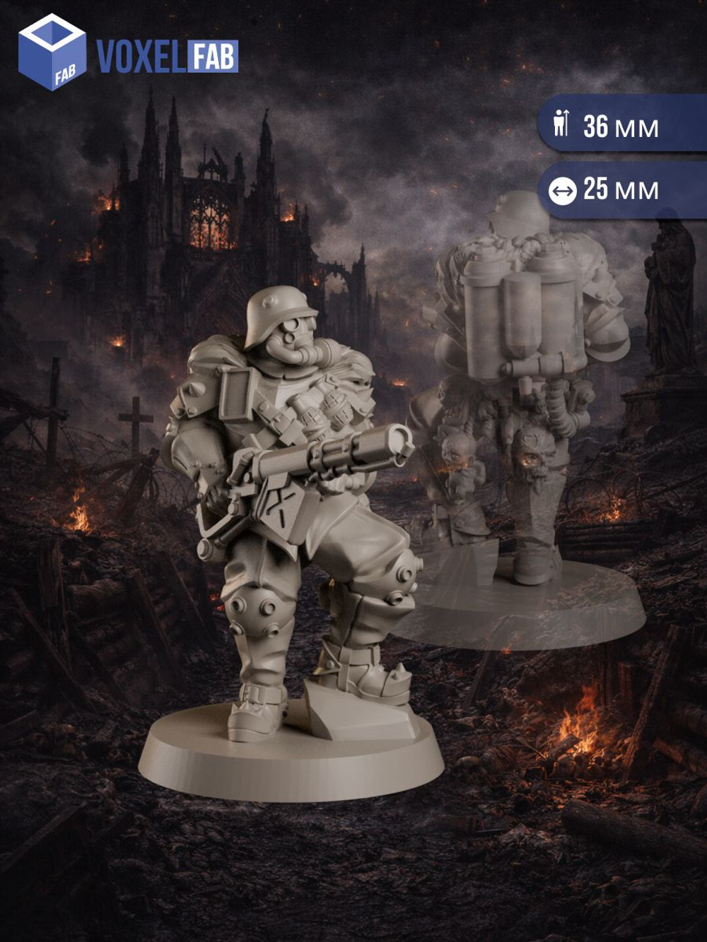 Черные Штурмовики, Легион Еретиков миниатюры для настольных игр РНИ, Trench Crusade