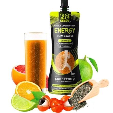 Энергетический напиток Чиа ОМЕГА-3 "Цитрус"