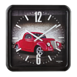 Часы настенные, модель 08, размер 260*260мм, стекло минеральное, пластиковый обод, цвет-чёрный