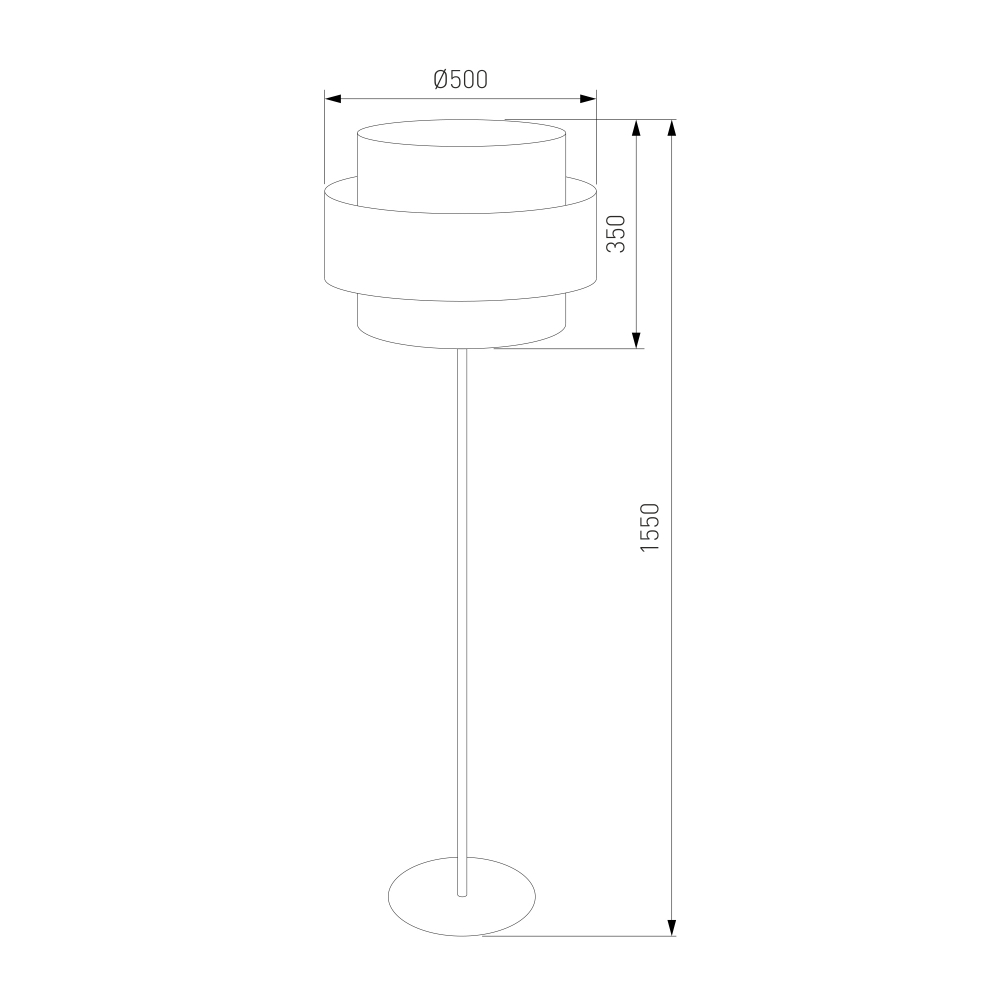 Напольный светильник с тканевым абажуром 5405 Calisto