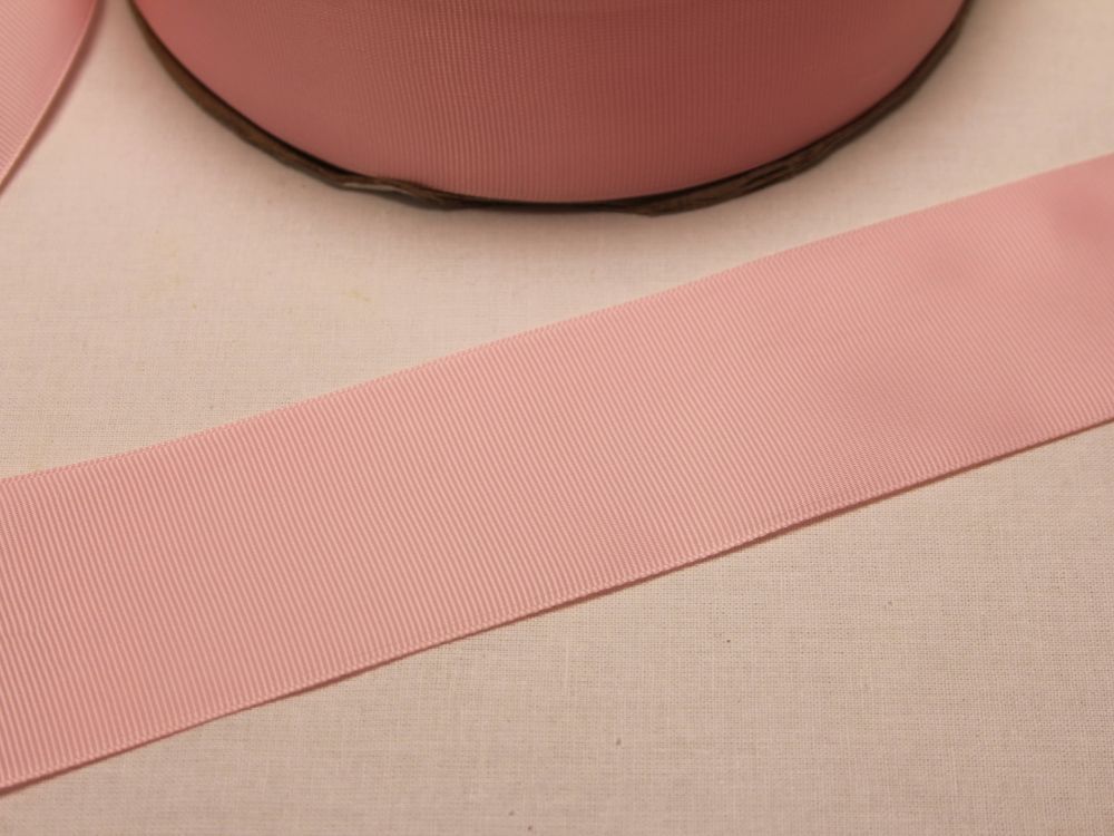 `Лента репсовая однотонная 50 мм, цвет: светло-розовый