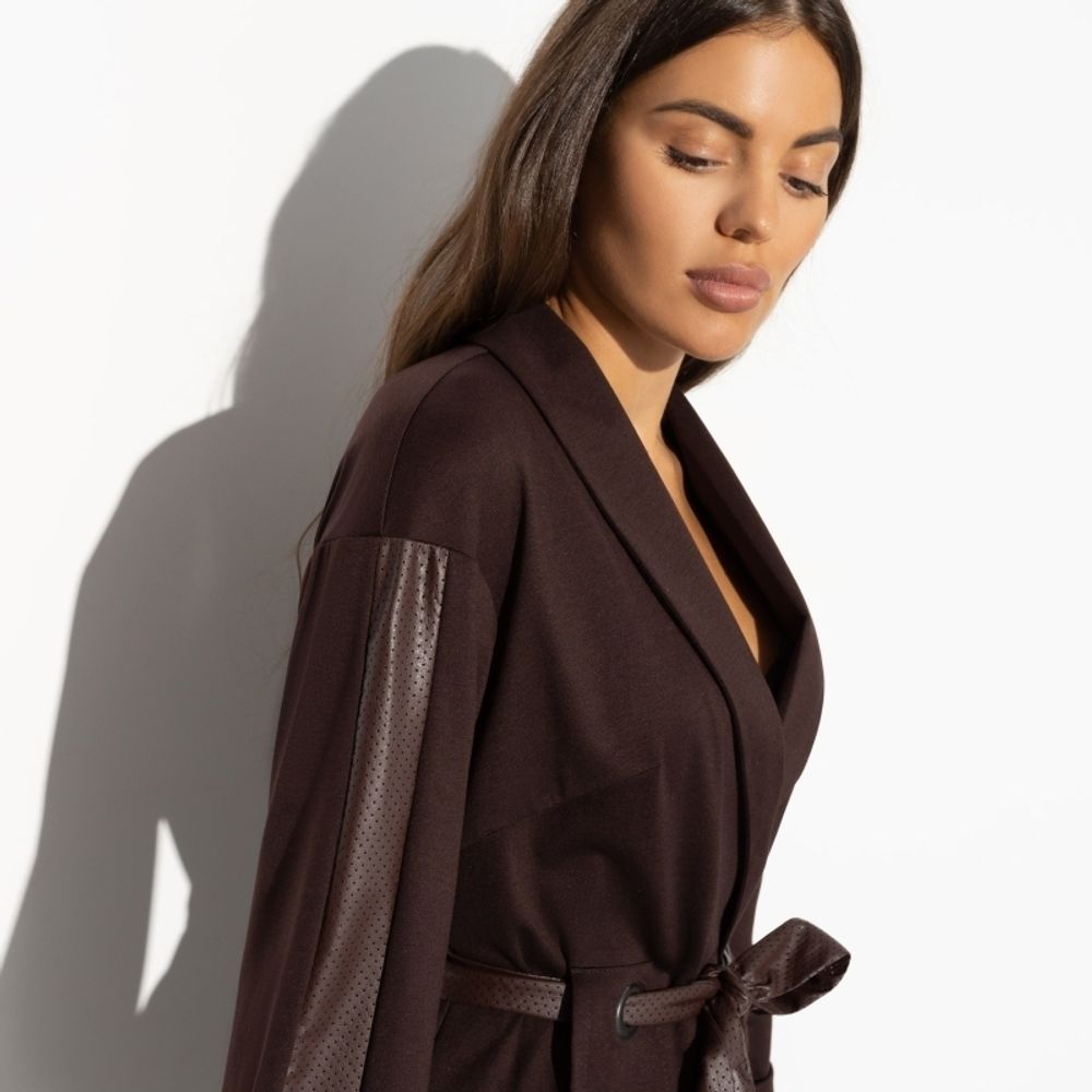 Брючный костюм Нашла подход (2 в 1, chocolate, с поясом) Charutti (Акция)