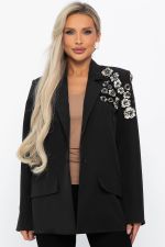 Жакет Цветочное безумие (черный) Б14798-7М LT Collection