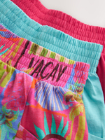 Шорты для девочки Next AH9-445, 3 шт., Розовый, Голубой