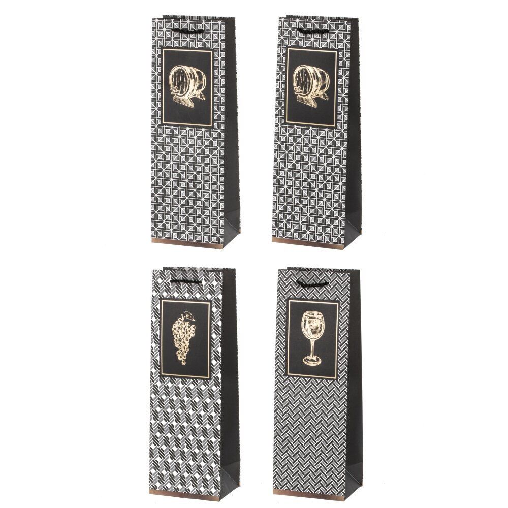 GAEM Пакет подарочный (бумага 210г/м2, блок микс 12шт), L12 W9 H35 см, 4в.