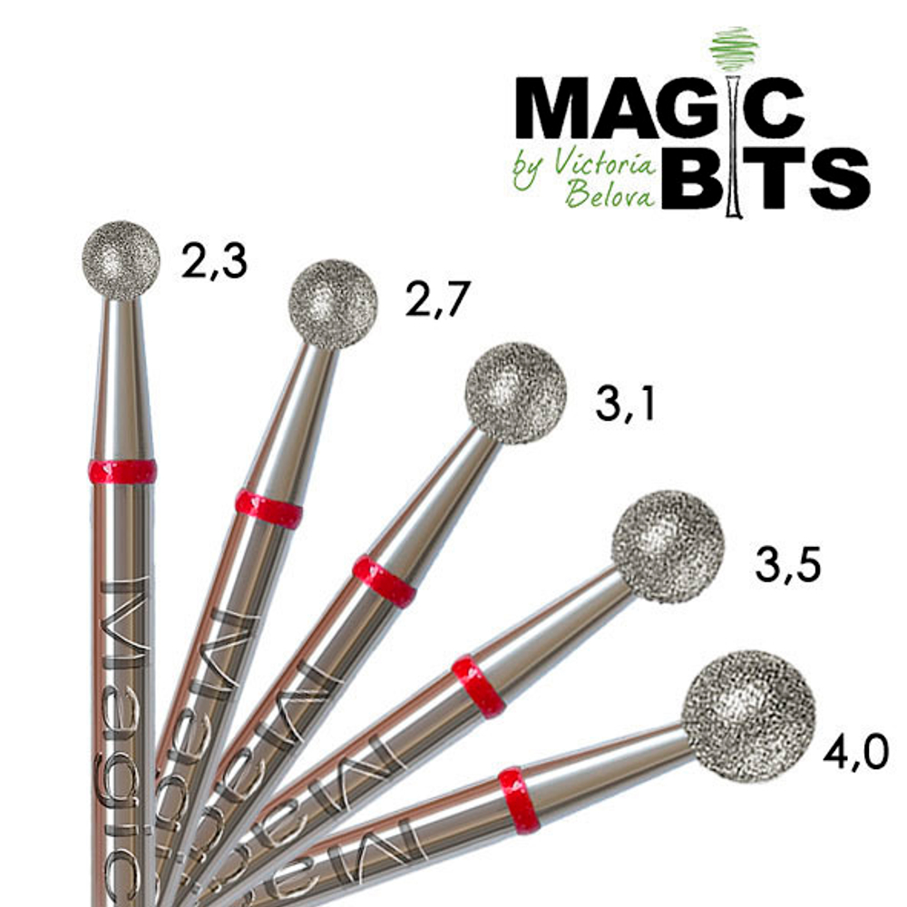 Magic bits алмазная фреза с натуральным напылением шар 027 мягкая Санкт-Петербург