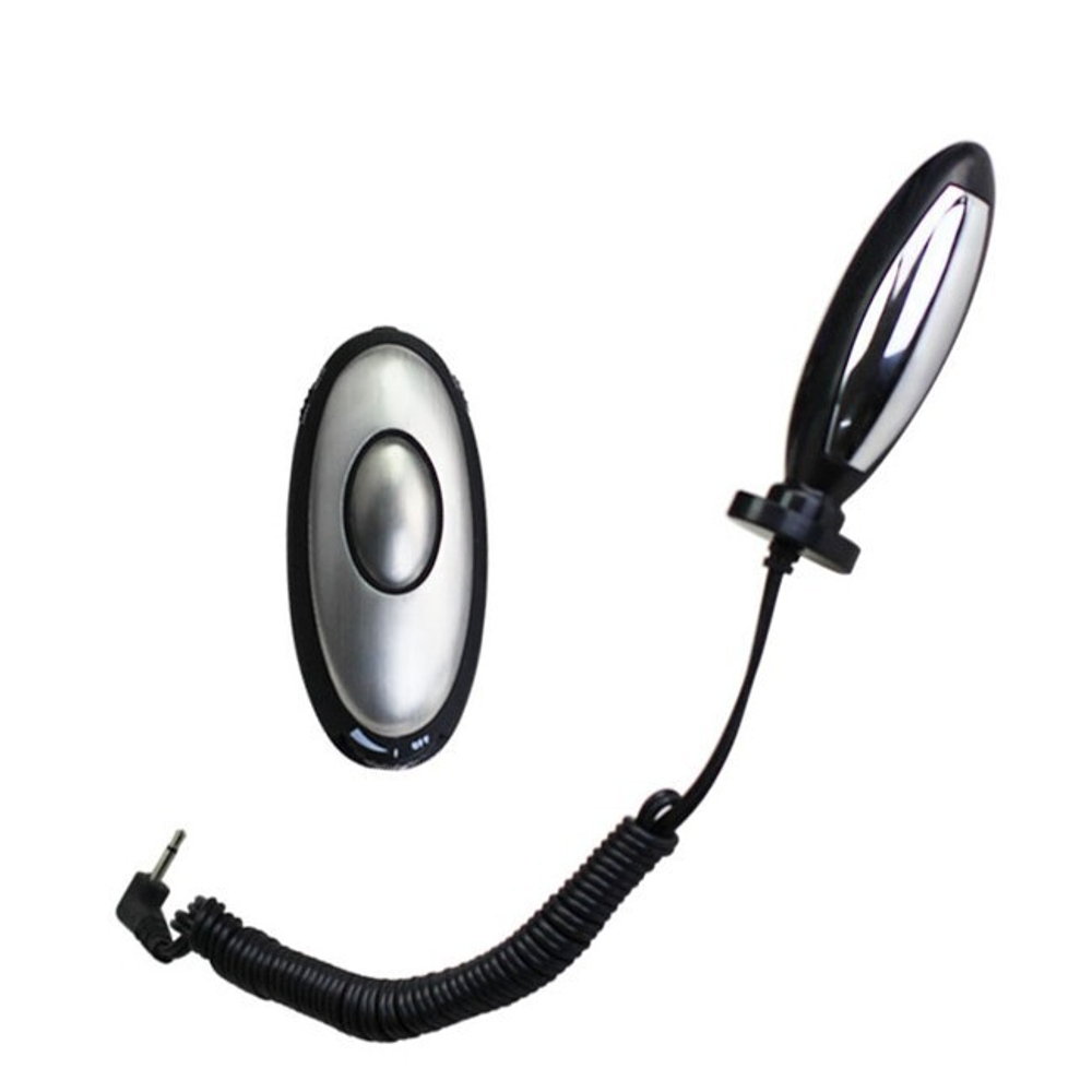 Комплект с анальной втулкой для электростимуляции E-Passion Plug (Цвет: черный с серебряным)