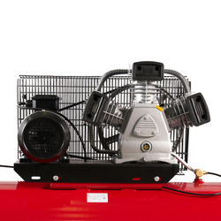 Компрессор ROSSVIK СБ4/С-100.LB40, 580 л/мин, 10 бар, ресивер 100 л, 380 В/3 кВт, красный