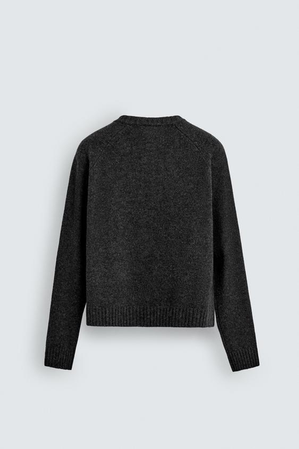 ZARA HARRY LAMBERT X DISNEY ШЕРСТЯНОЙ КАРДИГАН MICKEY MOUSE, УГОЛЬНЫЙ