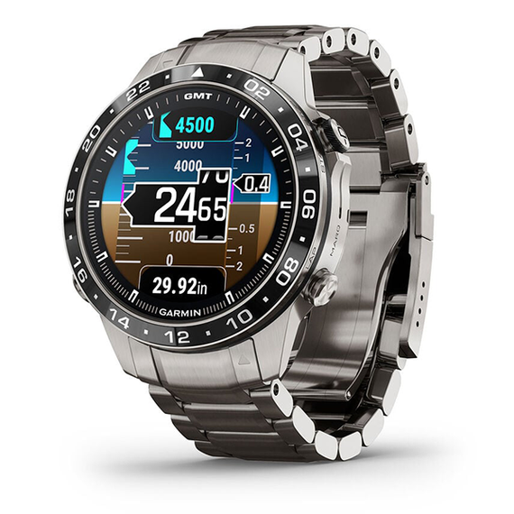 Умные часы Garmin MARQ Aviator (Gen 2) 46 мм с браслетом в титановом корпусе 010-02648-01