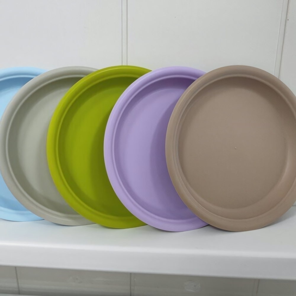 Тарелка плоская "Удача" d=25см цвет в ассортименте