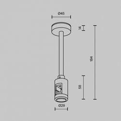 Основание на штанге Maytoni Accessories for tracks Flarity TRA156C-SL1-BS