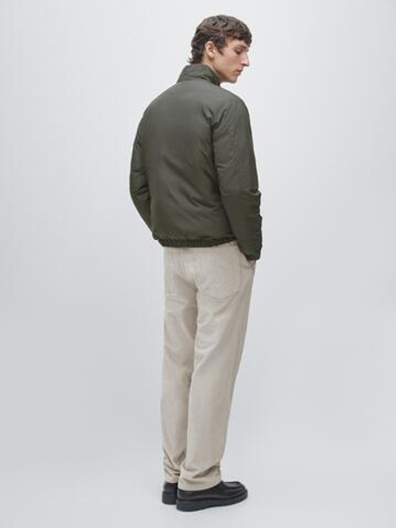 Massimo Dutti Легкая водоотталкивающая стеганая куртка, серо-зеленый