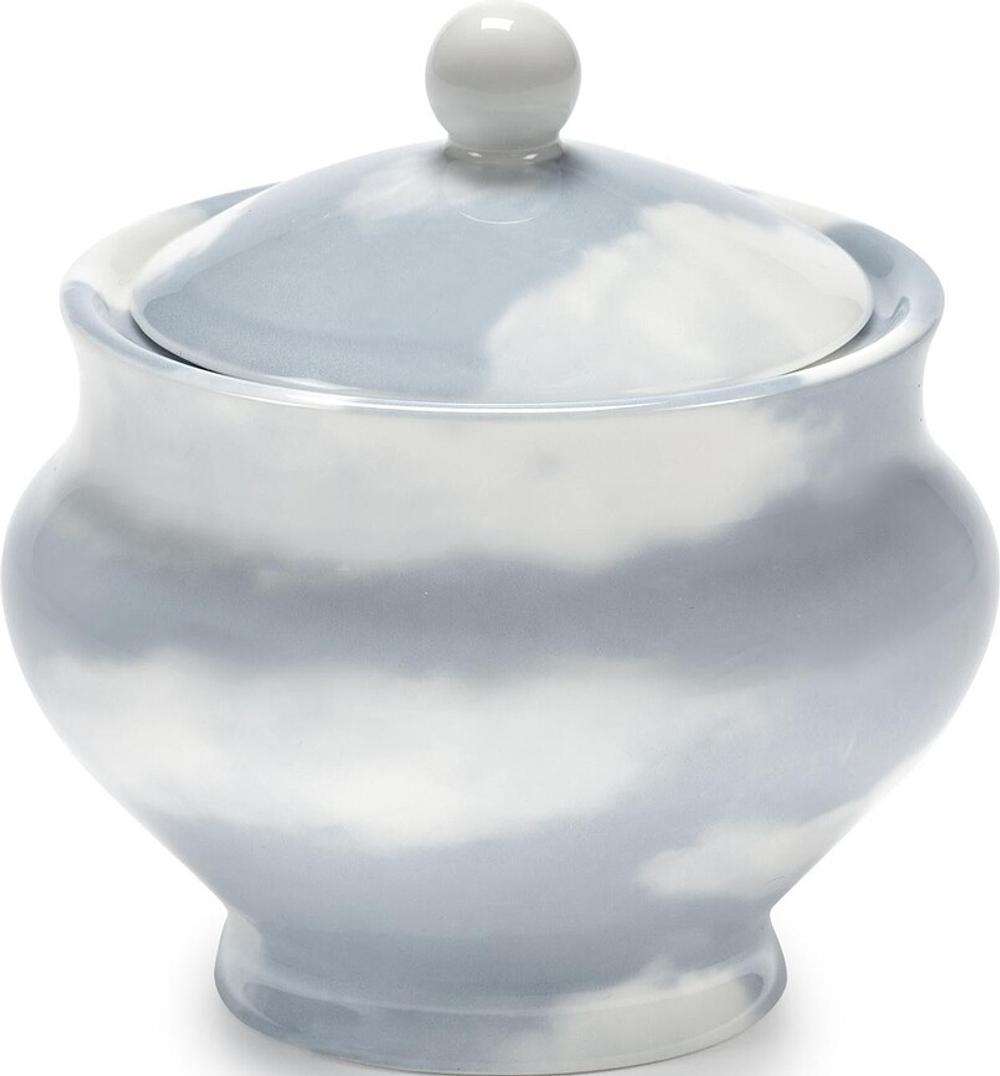 Сахарница Serax Les Objets Mouleversants с крышкой, фарфор, 10 см, синяя