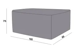Защитный чехол на стол Латте 160×95×75 см, цвет серый