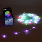 Гирлянда для дома НИТЬ-SMART 10 м 100 ламп LED, прозрачн.пров, более 200 реж, управление с пульта д/у,с телефона, IP-40, RGB (USB)