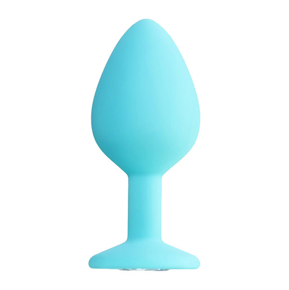 Мятная анальная втулка 8см с прозрачным кристаллом ToyFa ToDo Brilliant 357033