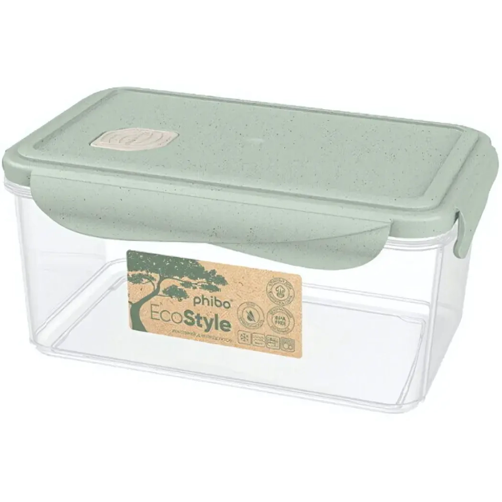 Контейнер для продуктов с клапаном 1,6л «ECO STYLE» зеленый флэк