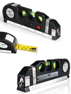 Лазерный нивелир Laser Level Pro 3 со встроенной рулеткой 2.5 метра