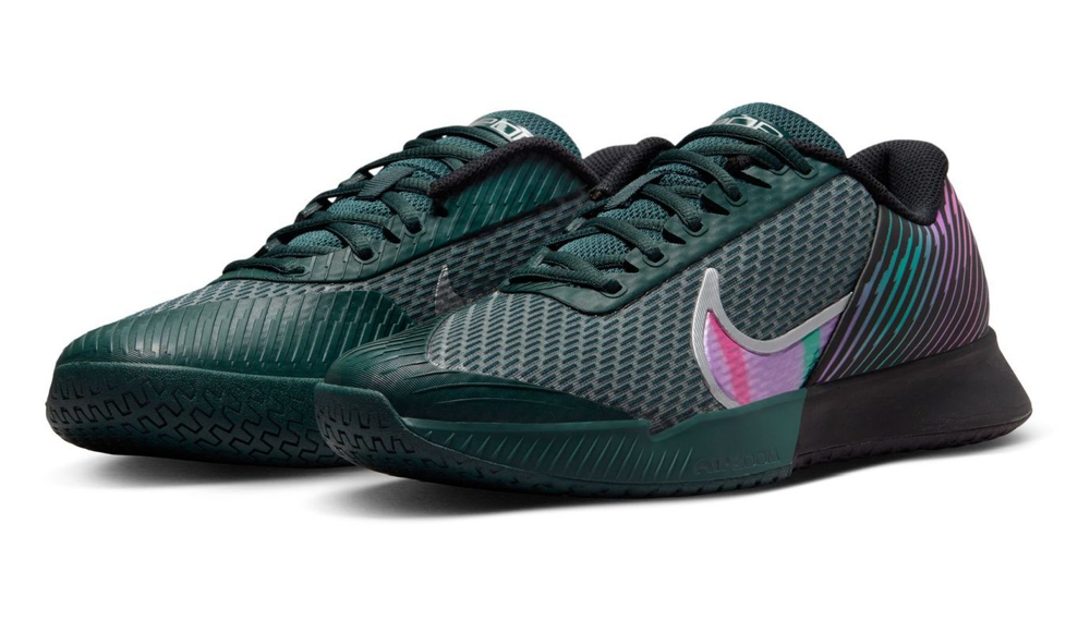 Мужские кроссовки теннисные Nike Air Zoom Vapor Pro 2 Premium - black/deep jungle/clear jade/multi-color