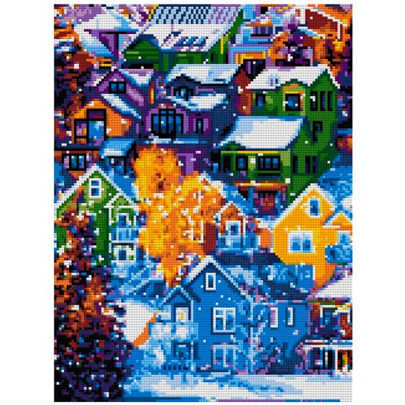 Almaz qaşlarla mozaika \ Алмазная мозаика \ Diamond painting Lori   30*40 cm "Зимняя Норвегия"
