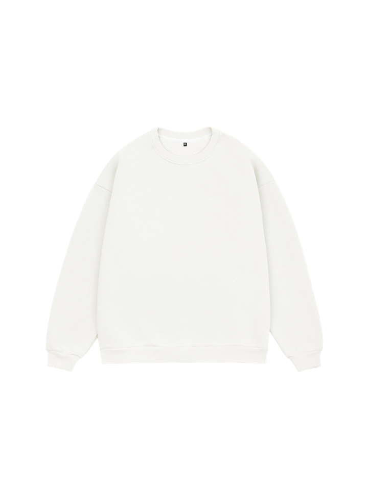 Свитшот оверсайз, без начеса (молочный)