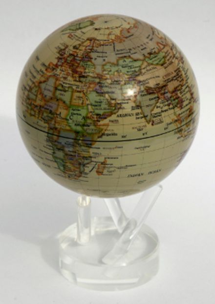 Политическая карта мира MOVA GLOBE бежевый (16,5см)