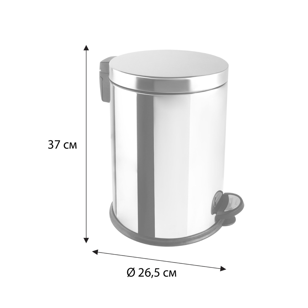 Ведро с крышкой плавного закрывания 12 л Fixsen Hotel FX-34024OВедро с крышкой плавного закрывания 12 л Fixsen Hotel FX-34024O