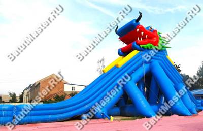Батут-горка "Дракон из поднебесной", 55*15*13,5 м