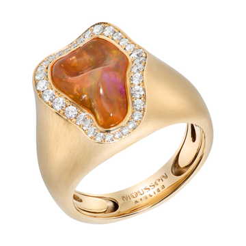 Кольцо с Опалом и Бриллиантами, R0029-49/1