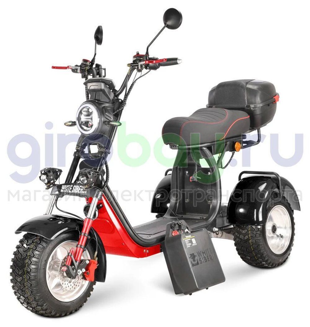 Электроскутер WHITE SIBERIA IKRA 5000w - (Черный) фото 4 фото №6