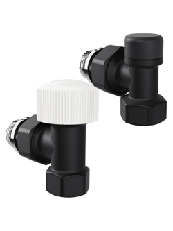 Набор термостатический угловой Royal Thermo Design 1/2"М30х1,5 (Черный)