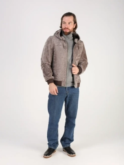 Дубленка натуральная куртка зимняя с капюшоном шуба