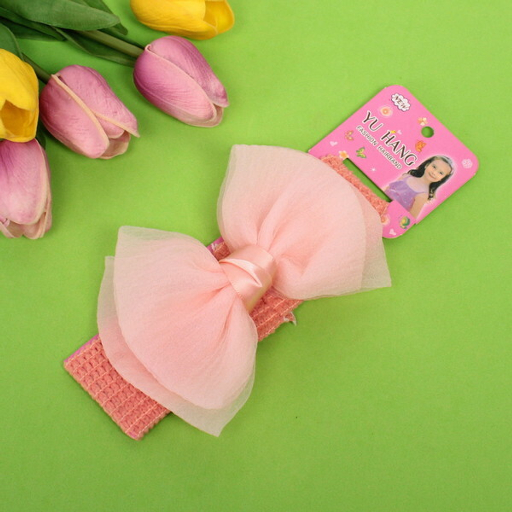 Повязка на голову детская на блистере «Little Krasa - Элис», 6 цветов, 3,5*17 см