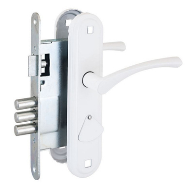 Замок Димитровград врезной "Зенит" ЗВ9.1-01 (Омега) сувальд с руч.  белый