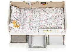 Софа Эльга белый шагрень