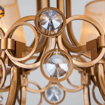 Люстра подвесная 292/6 бронза/прозрачный хрусталь Strotskis Granta Bogate's