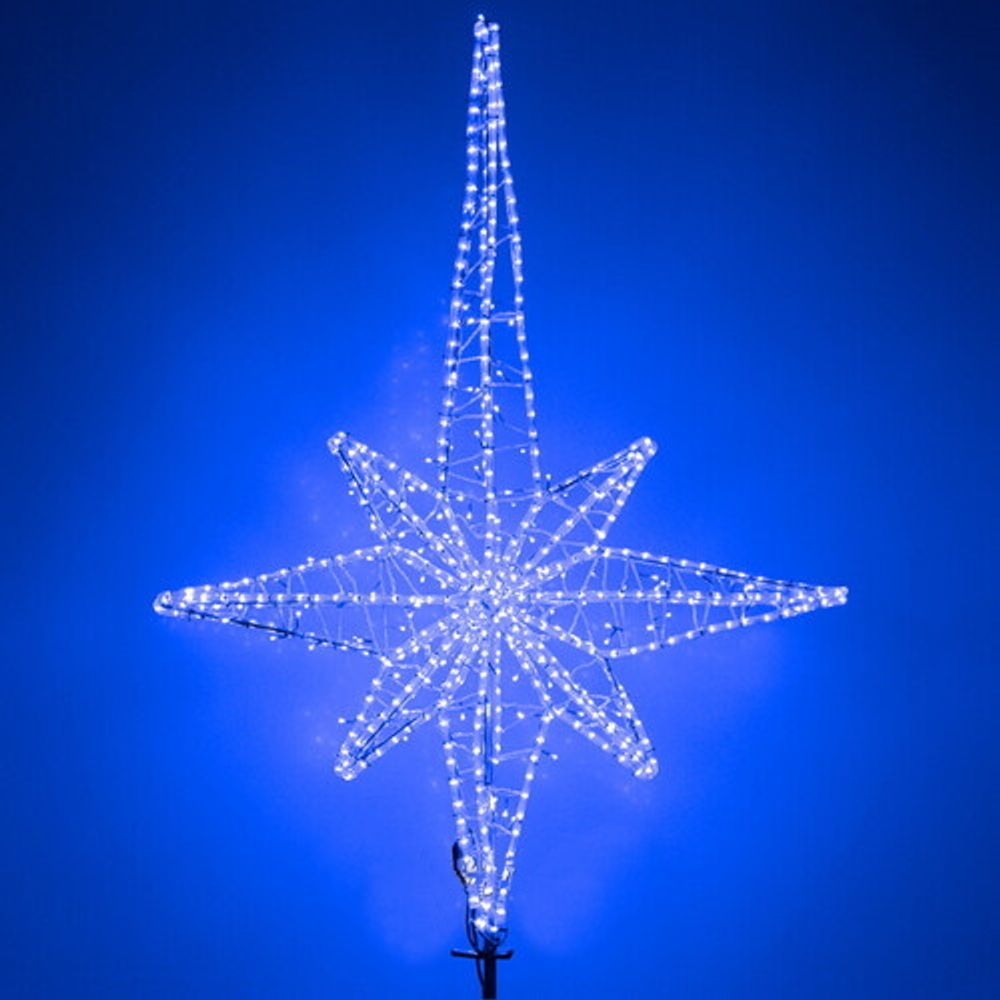 Макушка - Звезда на елку «Роза Ветров» синяя